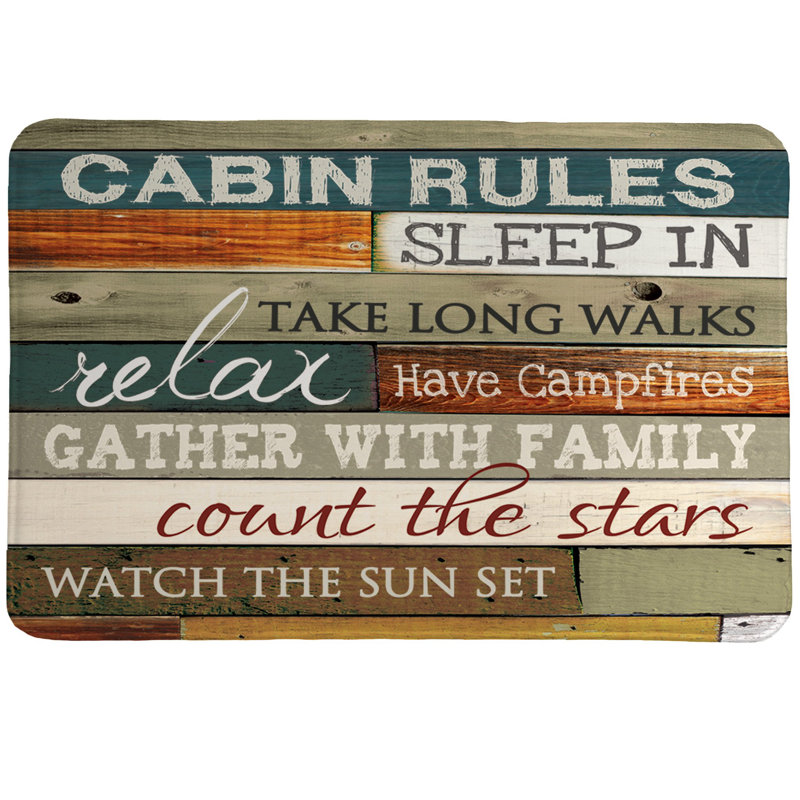 Cabin Rules Memory Foam Rug By Laural Home