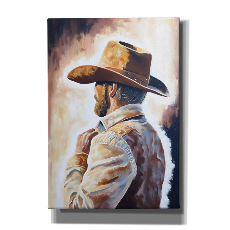 «Cowboy 4» par Petals Prints Design, H 26 po x l 18 po x P 0,75 po