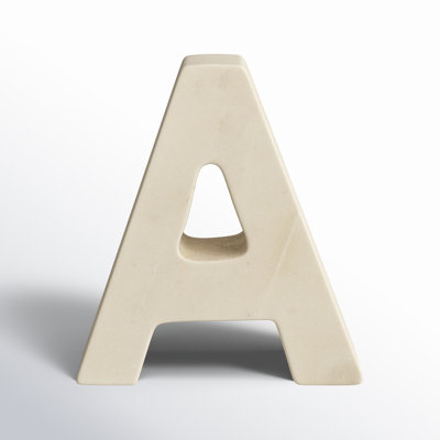 Zeb Marble Helvetica Letter Block