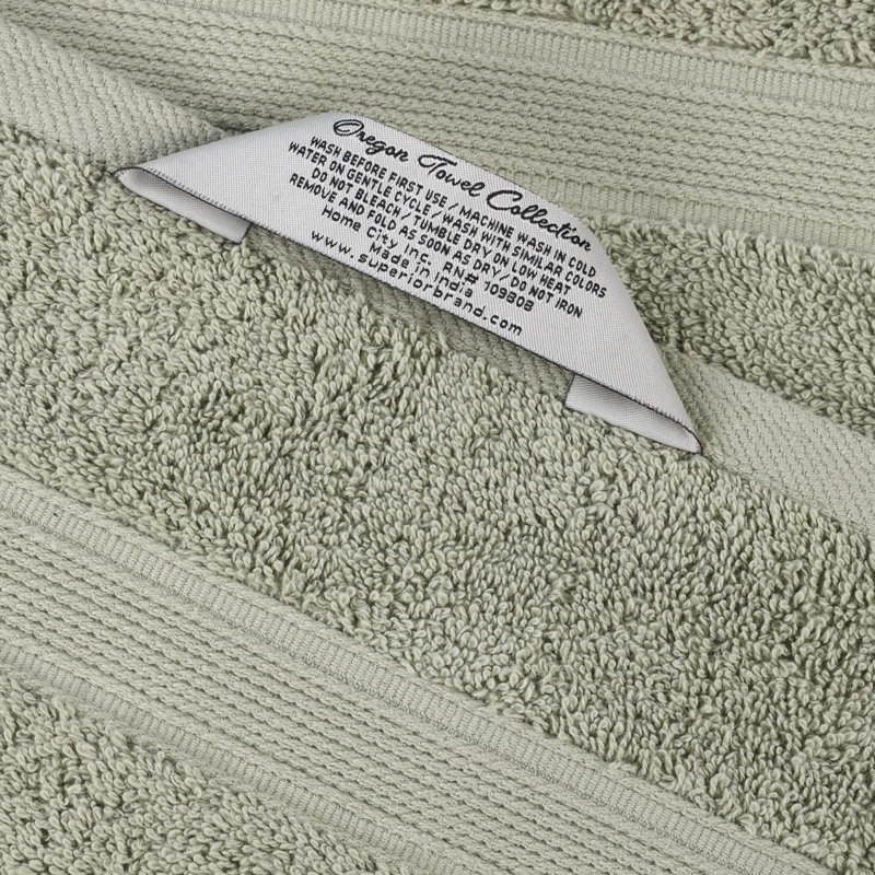 Serviettes de bain surdimensionnées en coton biologique Blue Nile Mills Pure Earth, Sauge