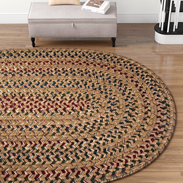 Entwistle Braided Wool Federal Blue Braided Area Rug