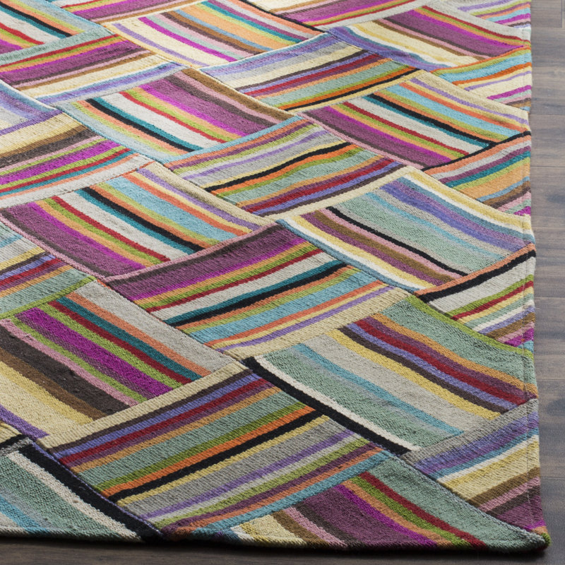 Straw Patch Multicolor Geometric Wool 6' x 9' Rug