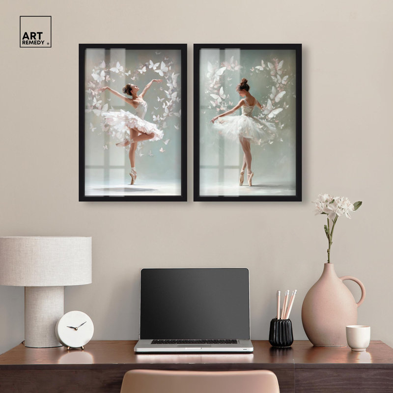 Ballet Reverie Glam Art , H 25 po x l 17 po, Noir