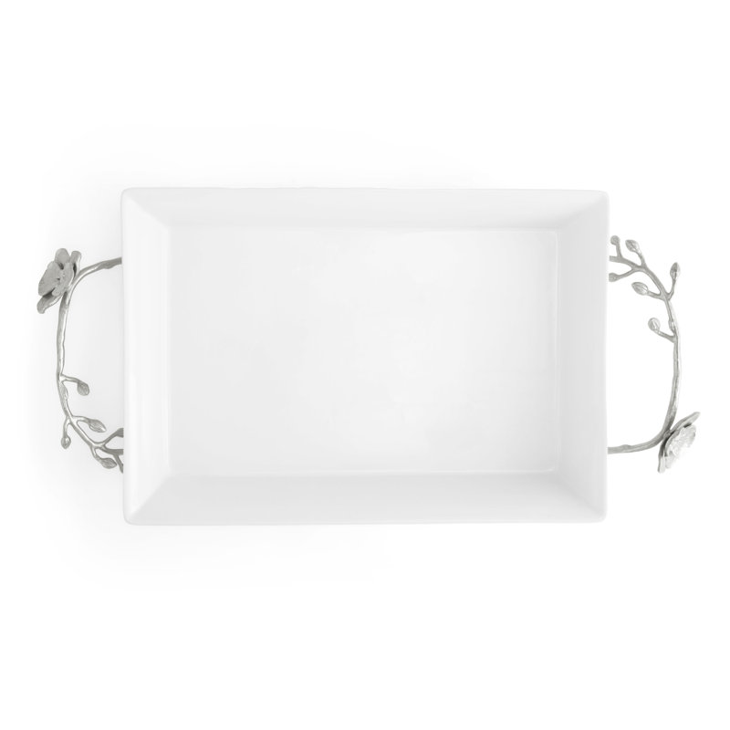 White Orchid Rectangle Casserole