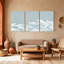 Nautique et plage, vagues de l'océan, ensemble de 3 impressions sur toile-69004730