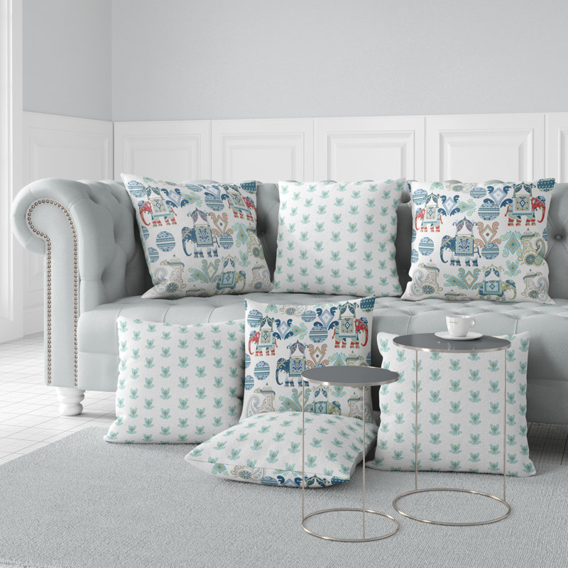 Indoor / Outdoor Square Cushion, 46cm H x 46cm W, Light Grey