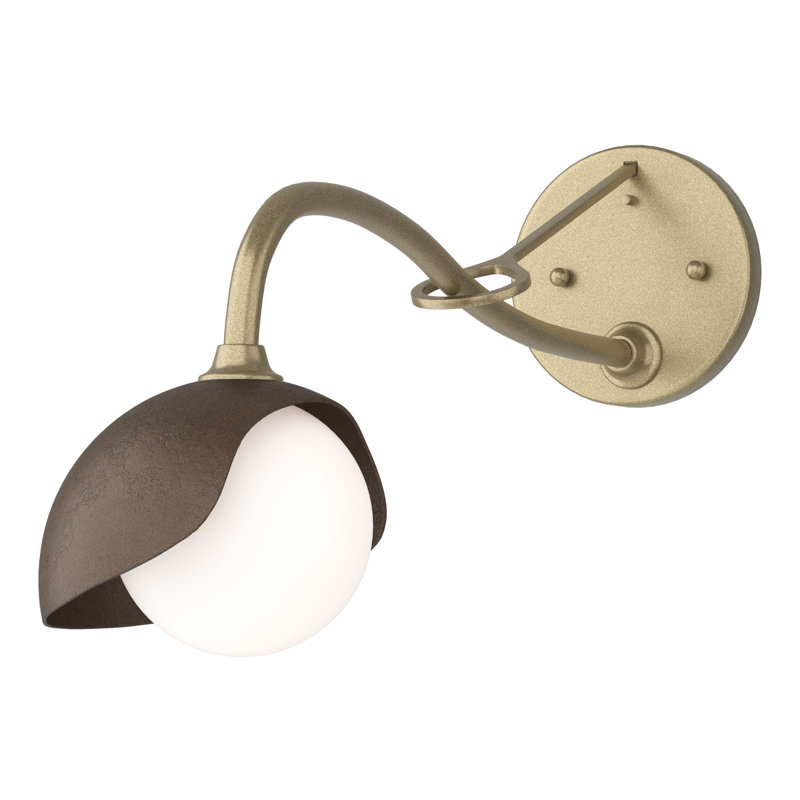 Brooklyn 1 - Light Hardwired Armed Sconce, Soft Gold, Bronze
