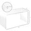 32" Long Acrylic Waterfall Table, Clear - Ideal For Office Displays Adds Elegance To Space