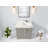 Boston 36 In. W X 22 In. D Right Offset Sink Bathroom Vanity In Elephant Skin Gray With 2 In. Viola Brown Quartz