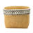 Set Of 2 Rectangular Basket Planters With Geometric Trim, L:10.5X8.5X8" S:7.5X5.5X6.5"