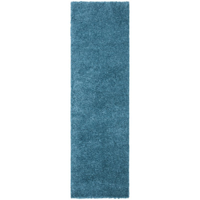 Brittney Performance solid color shag rug