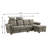 109" Modern 4 Seaters Sectional Sofa with Hidden Coffee Table and Large Storage Space-2076327689