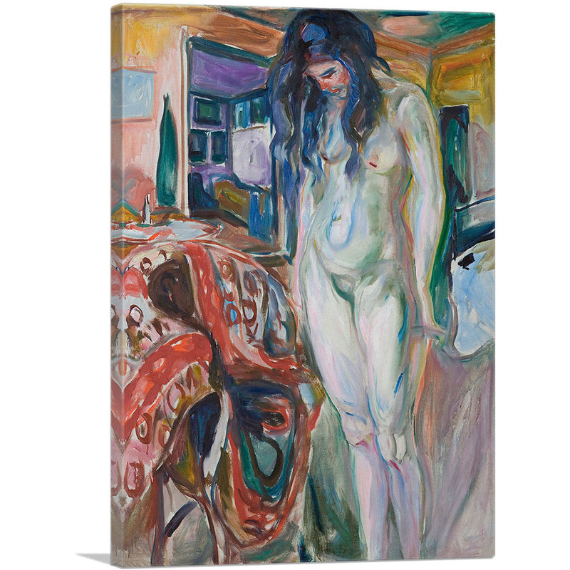 «Model» par Edvard Munch, reproduction d'art sur toile tendue, H 18 po x l 12 po x P 0,75 po