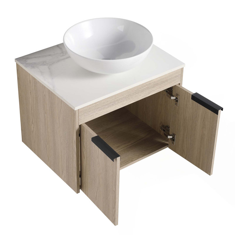 Ensemble de meuble-lavabo flottant avec lavabo en céramique Modern Design
