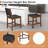 Rhalem Counter Stool with Solid Wood Frame