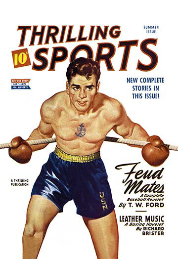 Affiche rétro boxer bleu marine, H 66 po x l 44 po x P 1,5 po