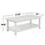 Ensemble de table en bois 2 pièces avec rangement en blanc vieilli-15794108
