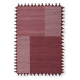 Merlot Jute / Sisal Area Rug in Red/Pink