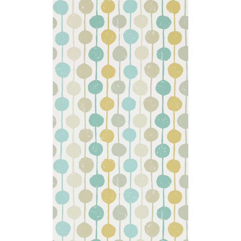 10.05m x 52cm Matte Wallpaper Roll, Sulphur/Tangerine/Kingfisher