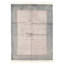 Tapis décoratif de laine gris clair en laine de conception unique 4 pi 2 po x 5 pi 9 po noué à la main New Age