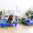 ECR4Kids Streamline Cot, Ready-To-Assemble, Standard Size, Classroom Furniture, Blue, 6-Pack