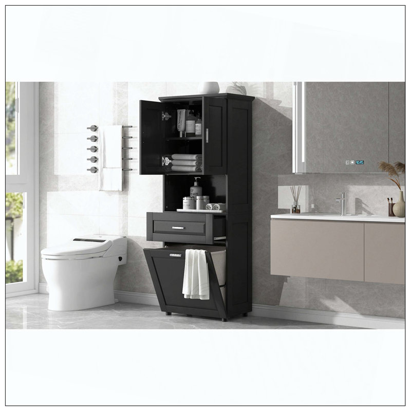 Grande armoire de salle de bain inclinable, Black