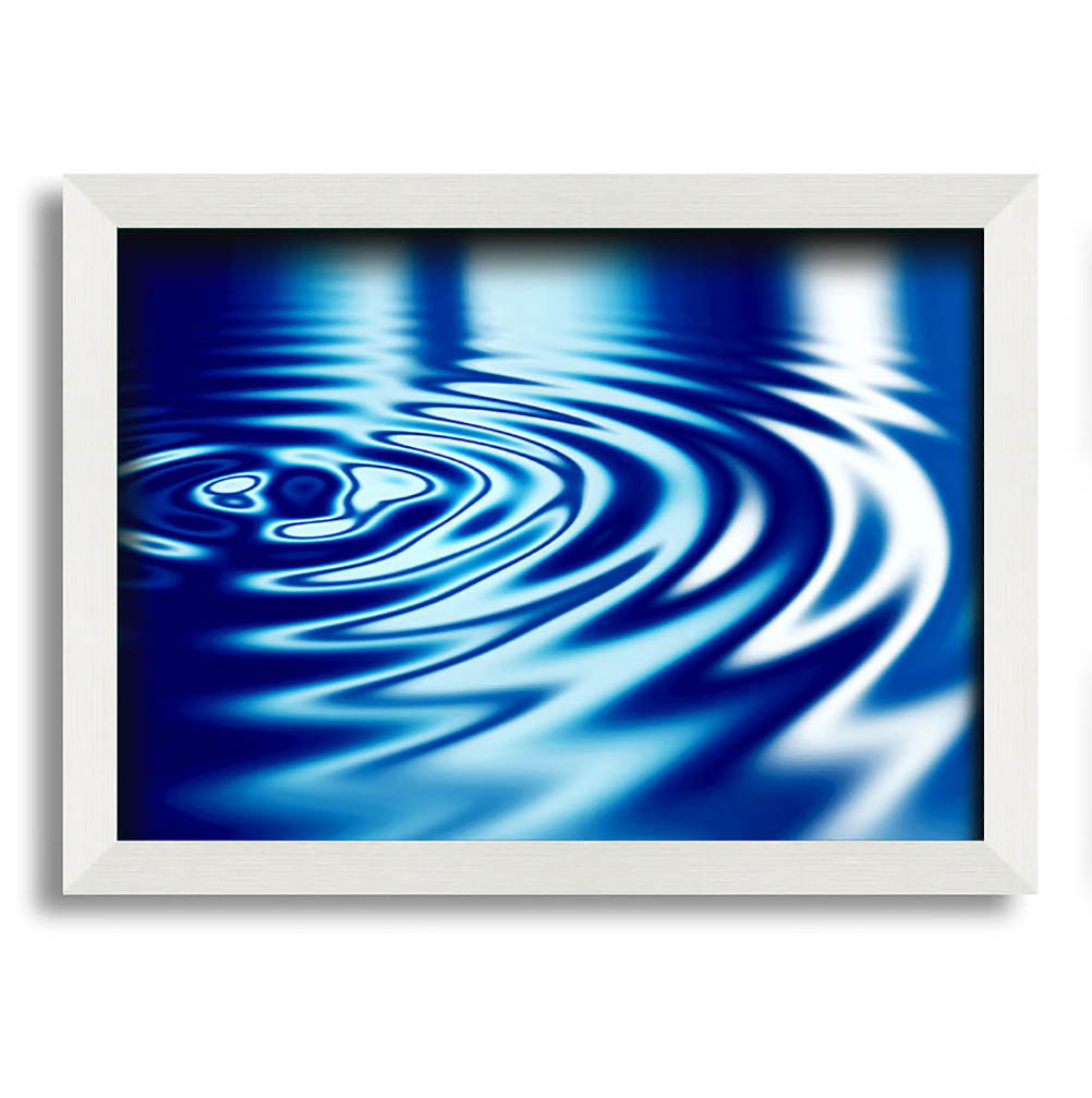 Gerahmtes Leinwandbild Liquid Blue Ripples