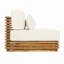 Fauteuil club d'extérieur surdimensionné avec structure en bois d'acacia