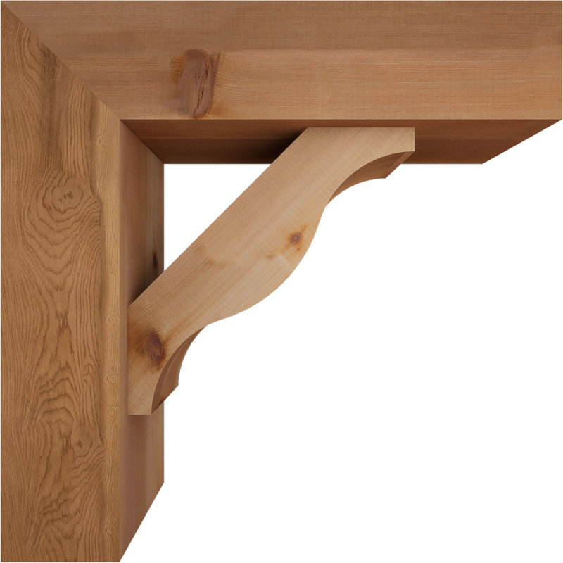 Support Funston Block avec support décalé, 26 x 26, Cèdre rouge occidental de l 7 1/2 po (lisse)