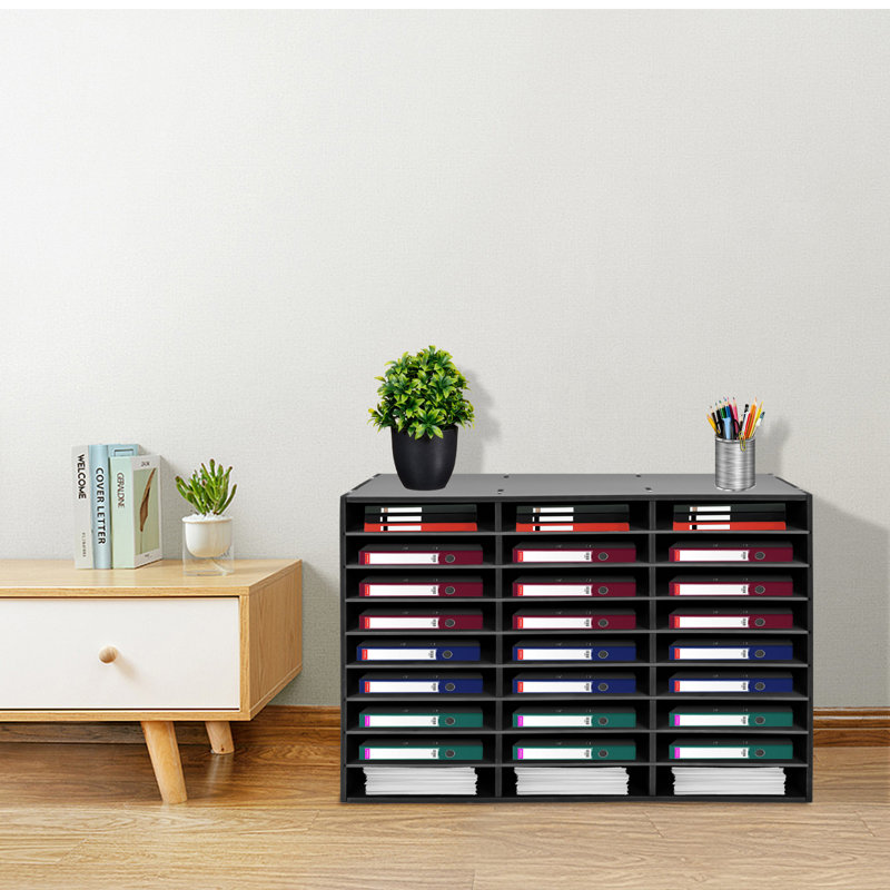 Hursel 27-grid Desktop File Organizer, Black