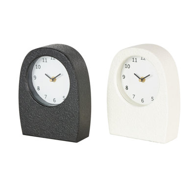 Cole And Grey Wood Textured Decorative Clock With Gold Accents