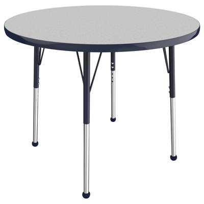 Round T-Mold Adjustable Height Activity Table