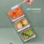 Organisateur de réfrigérateur, bacs de rangement de réfrigérateur empilables, contenants de rangement réutilisables pour aliments, organisateur de tiroir de réfrigérateur dans la cuisine, le barbecue, le restaurant, sans Bpa (2 tiroirs, moyen)