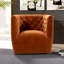 Chaise pivotante en velours orange brûlé Delaney-1437598654