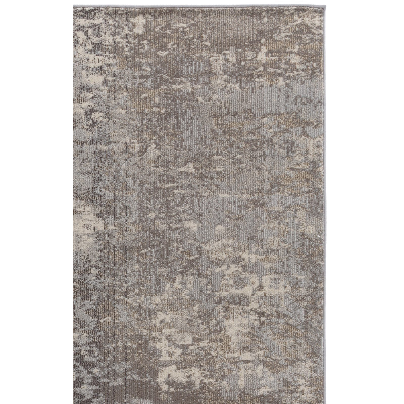 Tapis gris clair / beige Stratton, Rectangle 12 pi x 18 pi