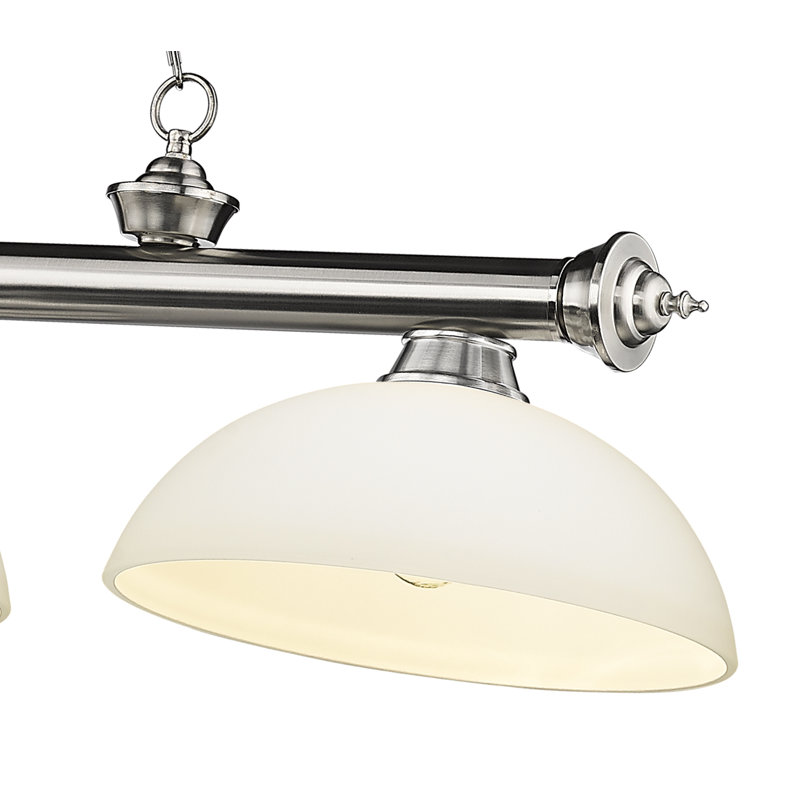 Billard 3 lumières Annaleisa, Bronze plaqué, Opale mat