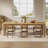 78.7-inch Long Dining Table For 6-8, Large Farmhouse Kitchen Table With Rounded Edges For Kitchen & Dining & Living Room