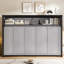Lit escamotable simple avec tablettes, lit mural en métal au design pliable et peu encombrant, gris-1523032232