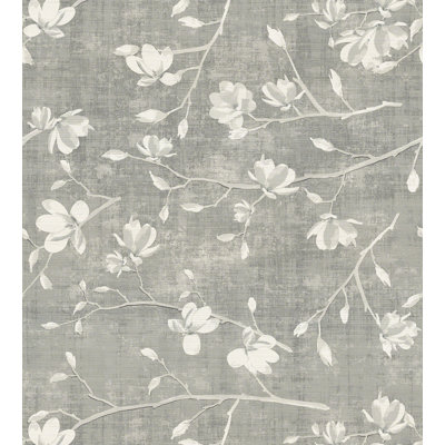 Chinoiserie Floral Metallic Wallpaper Roll