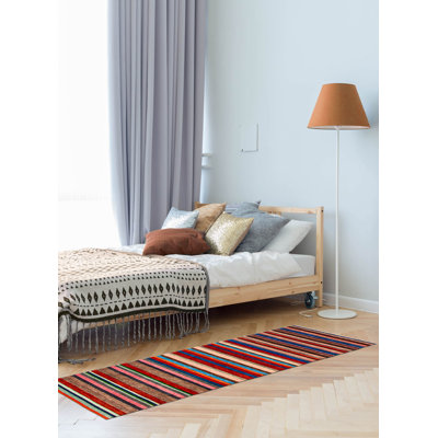 Tapis multicolore 2 pi 7 po x 7 pi 2 po Indo Gabbeh