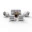 Areefa 7 - Person Patio Conversation Set with Cushions-1955855133