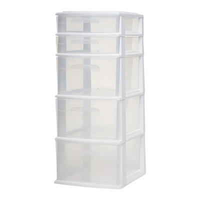 Homz Plastic Medium Home Storage Cart