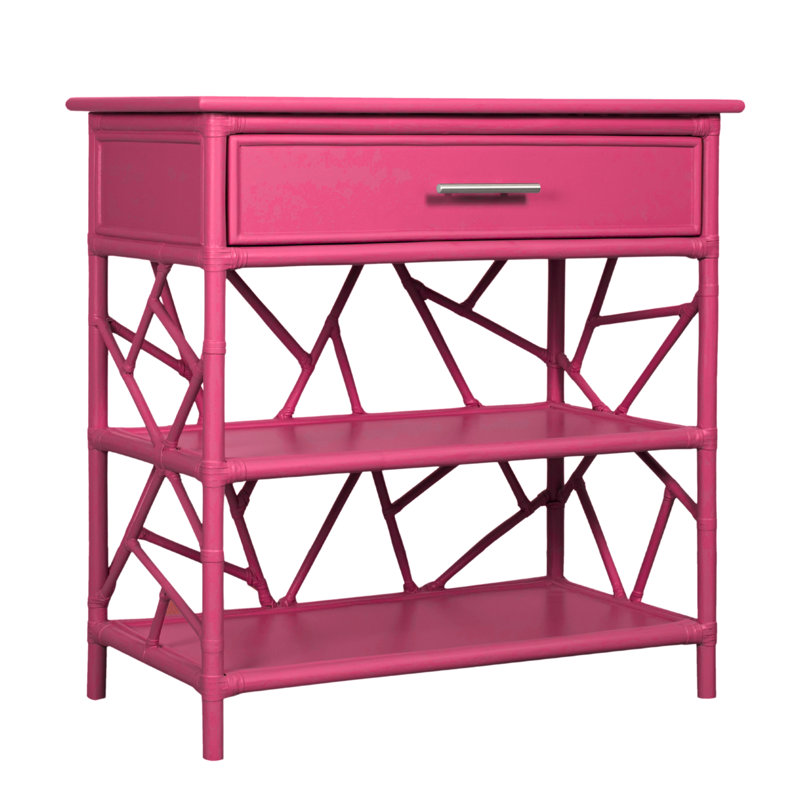 End Table with Storage, Hot Pink
