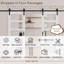 Porte de grange coulissante en verre transparent blanc apprêté 5-Lite avec trousse de quincaillerie d'installation / aucun assemblage requis-120817894-120817902