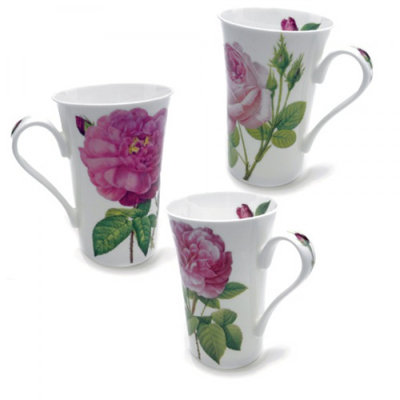 Ensemble de grandes tasses à café en porcelaine osseuse 6 pièces versailles Arabella