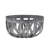 Decorative Accent Storage Baskets Set Of 3, Intricate Gray Open Iron