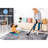 8x10 Loom & Grey/blue Area Rug - Stain , Non-shedding, For Bedroom, Home Office, Dorm Room Wonderful Collection Traditional, Non-shedding Room, Nursery, Eat-in Kitchen Resistance