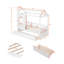 Lit simple en bois avec deux tiroirs (blanc)