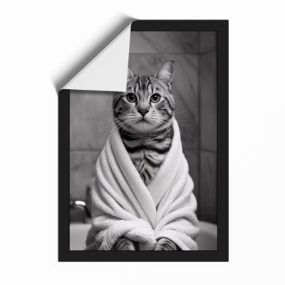 Portrait in White Minimalist - Framed Print