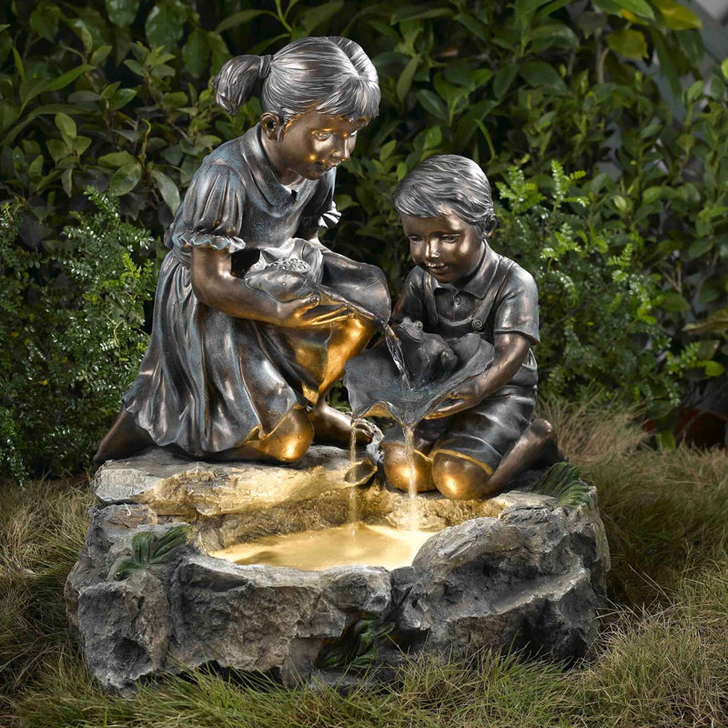 Johnar Weather Resistant Floor Fountain with Light